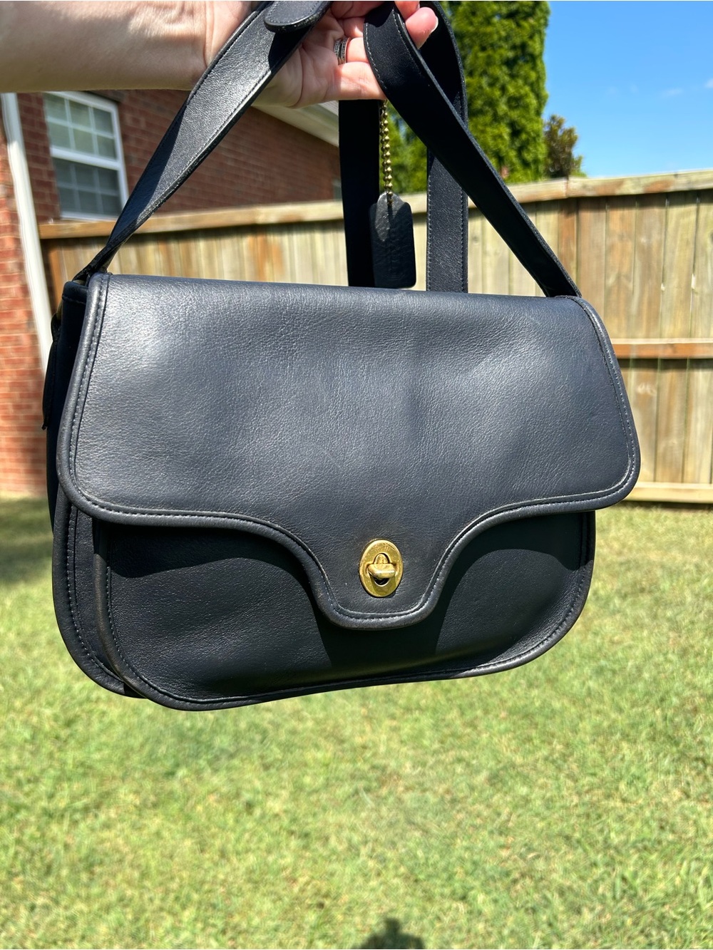 💙 VINTAGE COACH LENOX | NAVY GLOVE-TANNED LEATHER 💙 - Picture 15 of 16